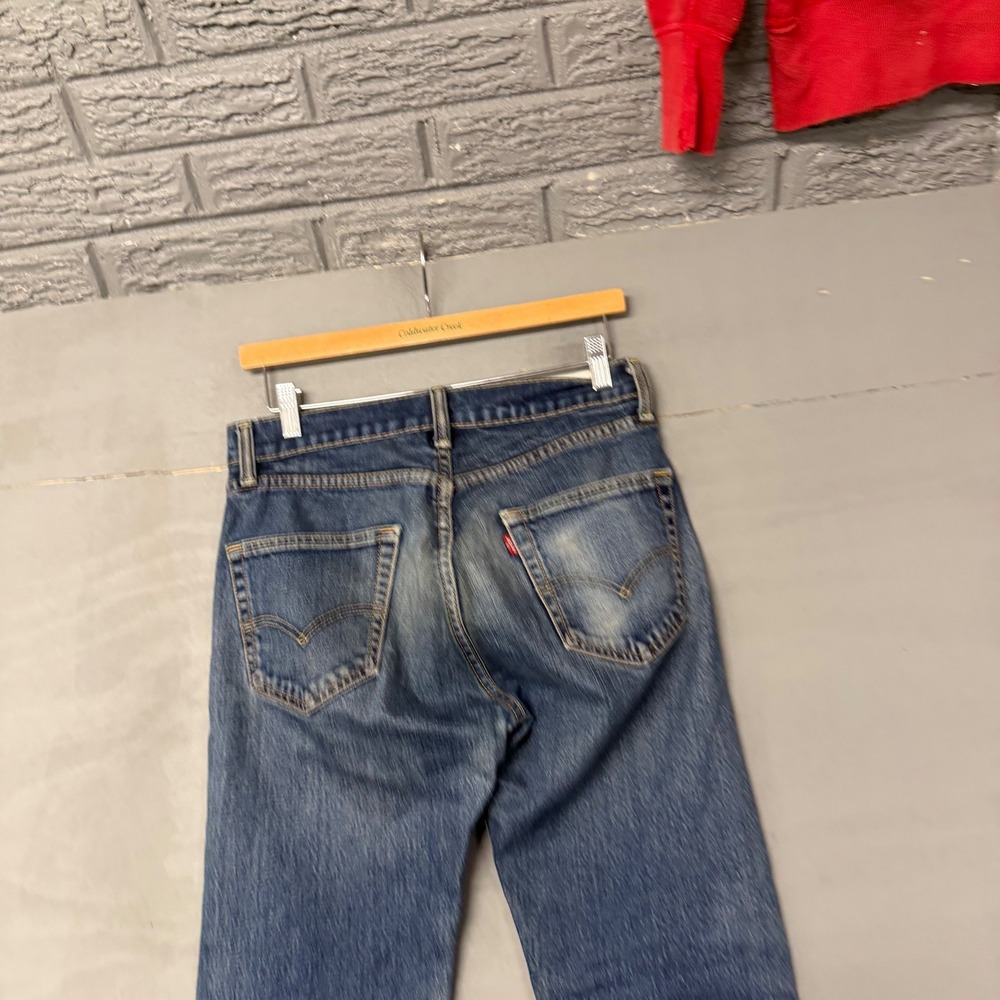 Levis 505 Regular Fit Straight Leg Blue Denim Jeans Mens W30 L32 00505-1453